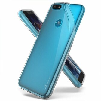Moto E6 Play - Back Cover &amp;amp; Glas - Transparant
