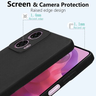 Moto G04 &amp;amp; G24 - Siliconen Back Cover - Zwart
