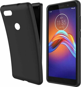 Moto E6 Play - Back Cover &amp;amp; Glas - Zwart