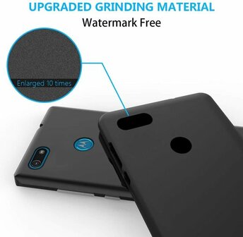 Moto E6 Play - Back Cover &amp;amp; Glas - Zwart