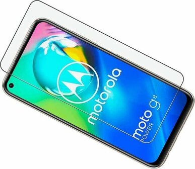 Moto G8 Power - Back Cover &amp;amp; Glas - Transparant