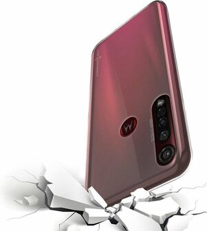 Moto G8 Plus - Back Cover &amp;amp; Glas - Transparant