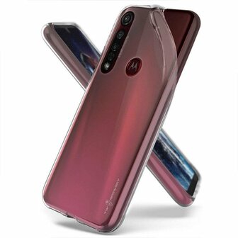 Moto G8 Plus - Back Cover &amp;amp; Glas - Transparant