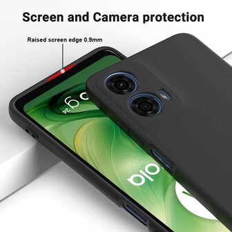 Moto G04 - Siliconen Back Cover - Zwart
