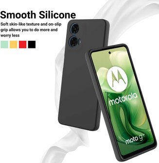 Moto G04 - Siliconen Back Cover - Zwart