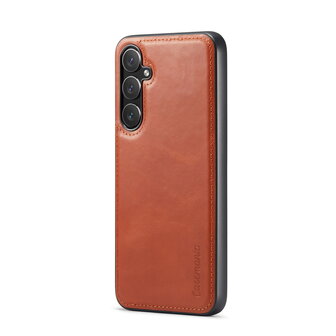 Samsung A55 - 2 in 1 Leather Book Case -  Sienna Brown