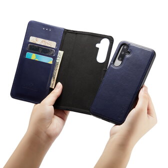 Samsung A55 - Navy Blue - Leather Book Case