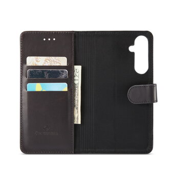 Samsung A55 - Charcoal Gray - Leather Book Case