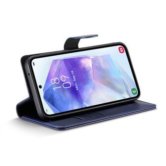 Samsung A55 - Charcoal Gray - Leather Book Case