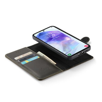 Samsung A55 - Charcoal Gray - Leather Book Case