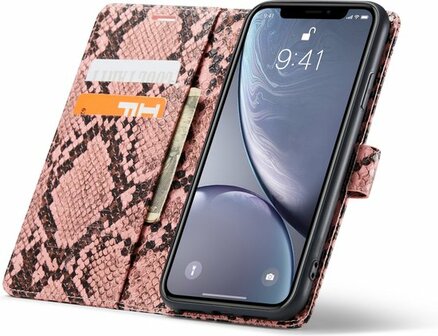 iPhone XR Roze - Slangen Book Case