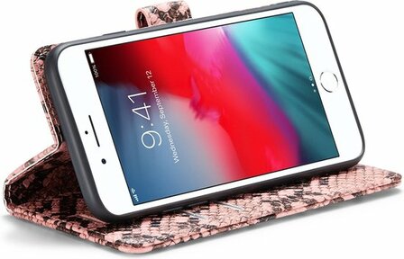 iPhone SE 2020 Roze - Slangen Book Case