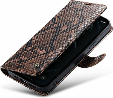 iPhone 11 Bruin - Slangen Book Case