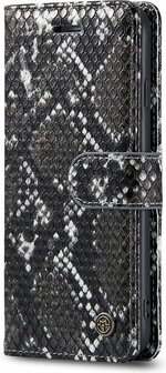 iPhone SE 2020 Zwart - Slangen Book Case