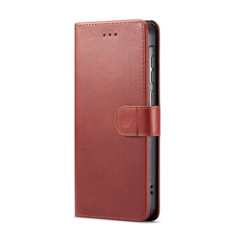 Samsung A55 - Crimson Red - Leather Book Case