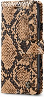 iPhone SE 2020 Beige - Slangen Book Case