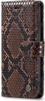 iPhone SE 2020 Bruin - Slangen Book Case