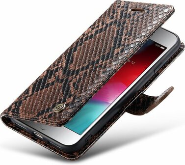 iPhone SE 2020 Bruin - Slangen Book Case