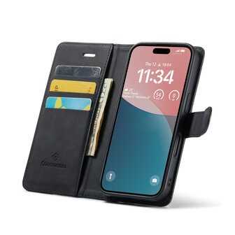 iPhone 16 - Charcoal Gray - 2 in 1 Book Case
