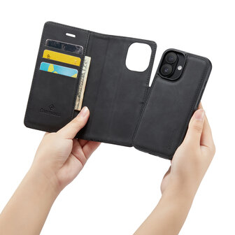 iPhone 16 - Charcoal Gray - 2 in 1 Book Case