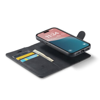 iPhone 16 - Charcoal Gray - 2 in 1 Book Case