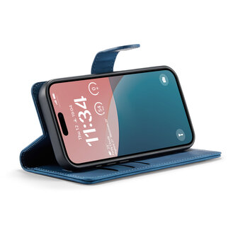 iPhone 16 - Navy Blue - 2 in 1 Book Case