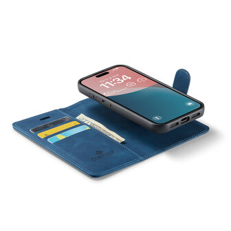 iPhone 16 - Navy Blue - 2 in 1 Book Case