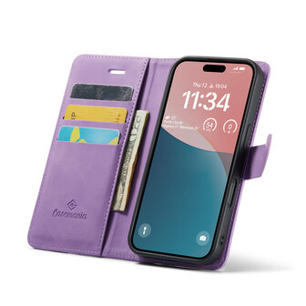 iPhone 16 - Bright Lila - 2 in 1 Book Case