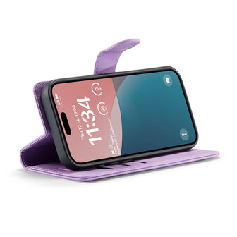 iPhone 16 - Bright Lila - 2 in 1 Book Case