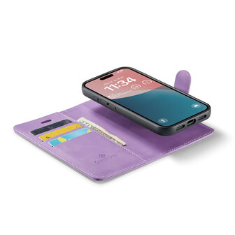 iPhone 16 - Bright Lila - 2 in 1 Book Case