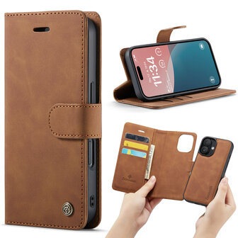 iPhone 16 - Sienna Brown - 2 in 1 Book Case