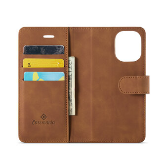 iPhone 16 - Sienna Brown - 2 in 1 Book Case