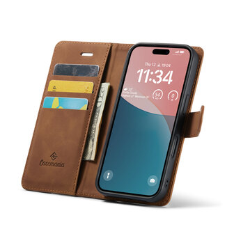 iPhone 16 - Sienna Brown - 2 in 1 Book Case