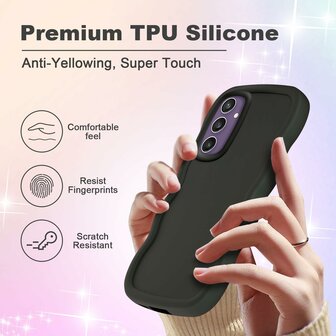 Samsung A16 - Wave Back Cover - Zwart