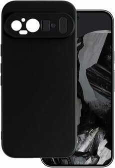 Pixel 9 Pro - Zwart -- Siliconen Back Cover