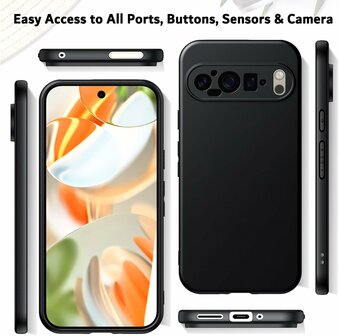 Pixel 9 Pro - Zwart -- Siliconen Back Cover