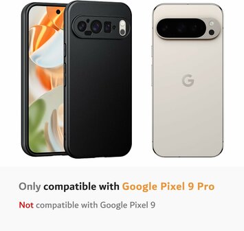 Pixel 9 Pro - Zwart -- Siliconen Back Cover