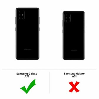 Samsung A71 - Armor met Kickstand Ring &amp;amp; Glas - Goud