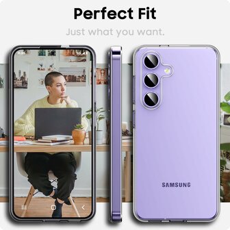 Samsung S24 FE - Siliconen Back Cover - Transparant