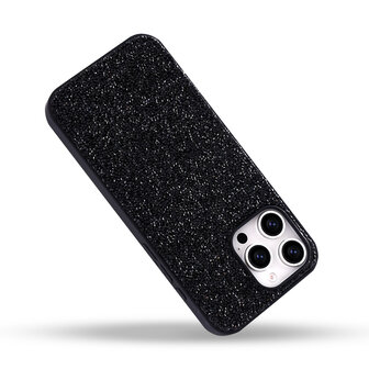 iPhone 16 Pro - Diamant Glitter - Zwart