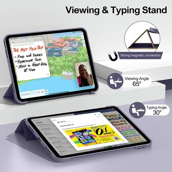 iPad 2025 &amp;amp; 2022 (11/10 Gen) - Lavender - Smart Cover &amp;amp; Glas