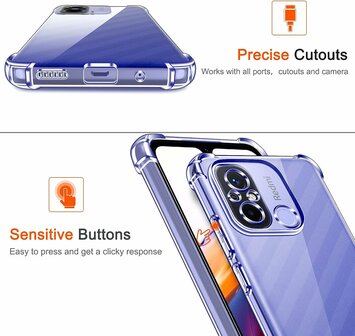 Redmi 12C - Anti Shock &amp;amp; 2x Glas - Transparant