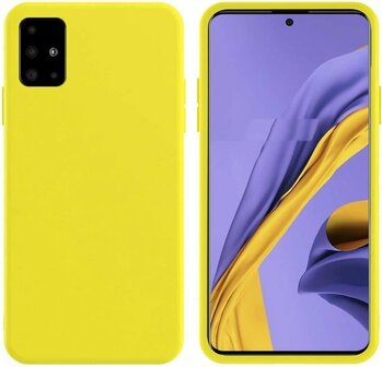 Samsung A51 - Siliconen Back Cover - Geel
