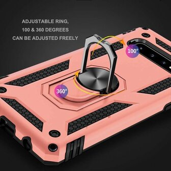 Samsung S10 Plus - Armor met Kickstand Ring - Ros&eacute;goud