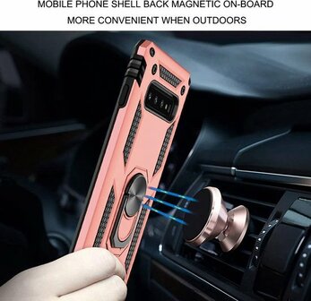 Samsung S10 Plus - Armor met Kickstand Ring - Ros&eacute;goud