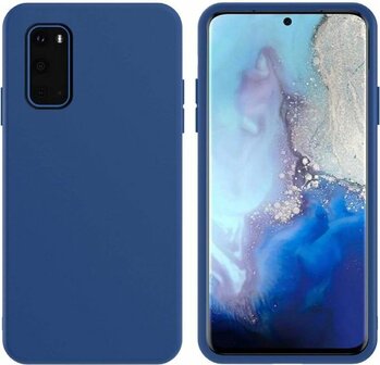 Samsung S20 - Siliconen Back Cover - Donker Blauw