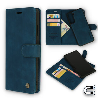 Samsung S21 FE Navy Blue - 2 in 1 Book Cover