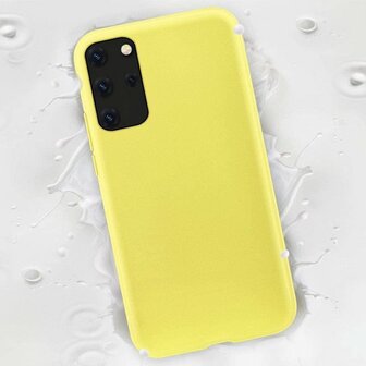 Samsung S20 Plus - Siliconen Back Cover - Geel