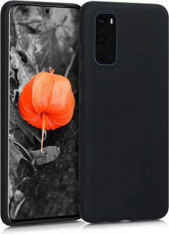 Samsung S20 - Siliconen Back Cover - Zwart