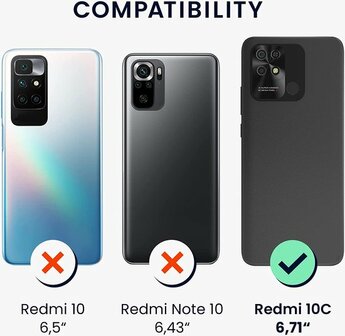 Redmi 10C - Siliconen Back Cover - Zwart